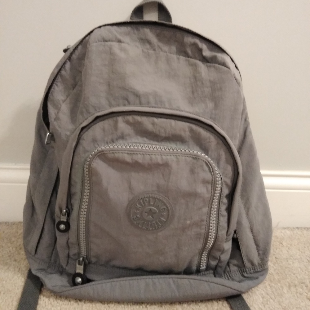 Large Gray Kipling backpack